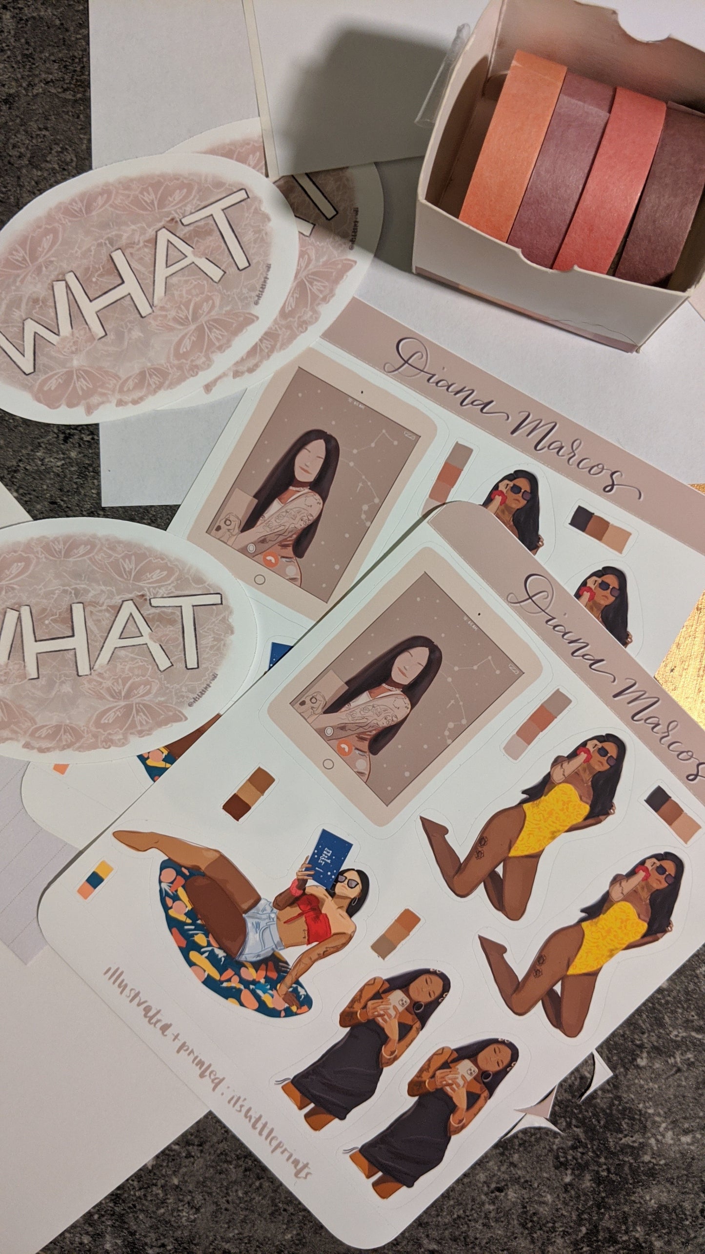 Customised Self Sticker Sheet 4x6" – Turn Your Photos into illustrated Personalized Stickers for Planners, Bullet Journals, and Scrapbooks
