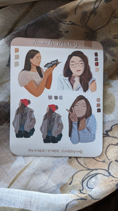 Customised Self Sticker Sheet 4x6" – Turn Your Photos into illustrated Personalized Stickers for Planners, Bullet Journals, and Scrapbooks