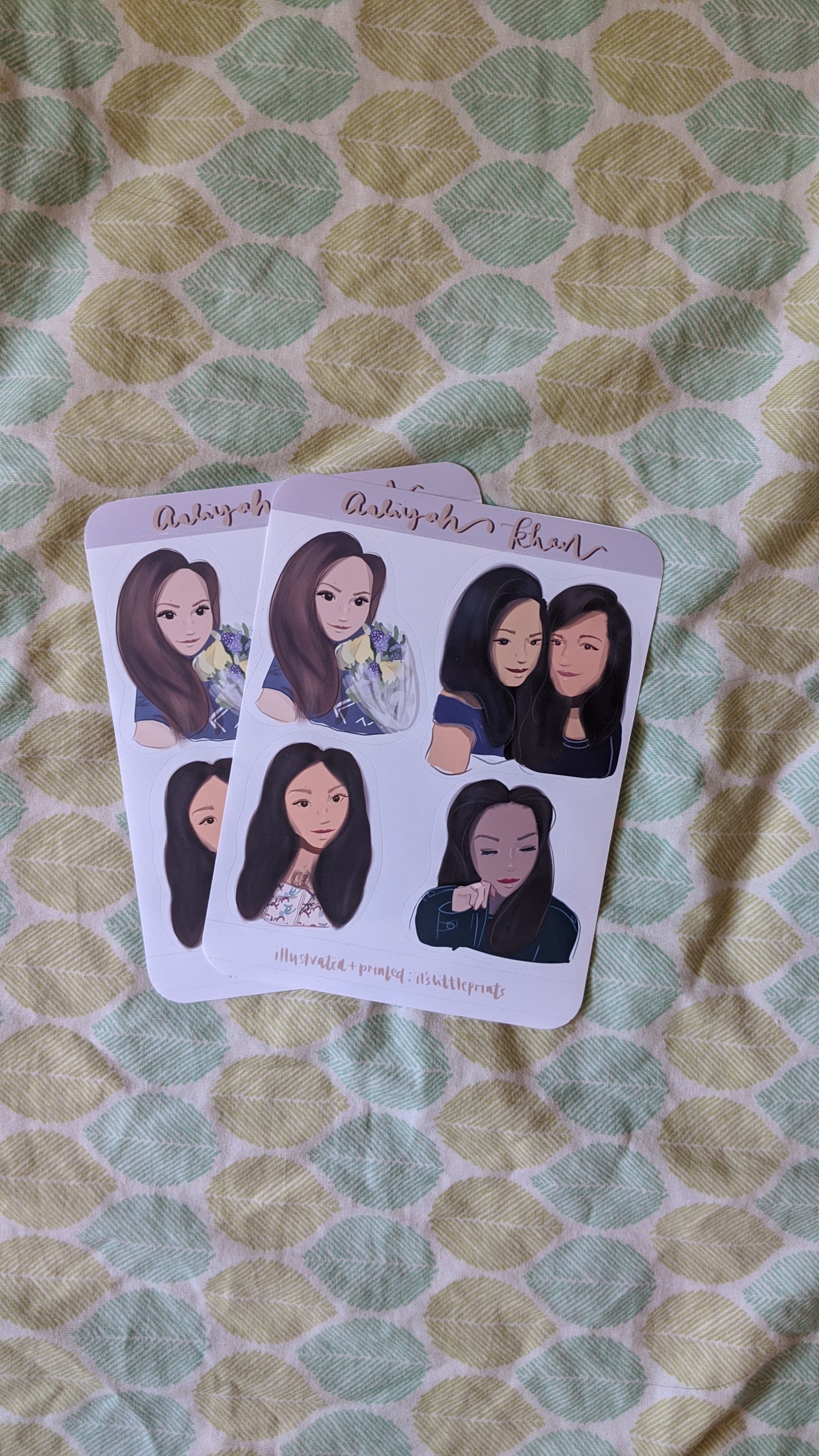 Customised Self Sticker Sheet 4x6" – Turn Your Photos into illustrated Personalized Stickers for Planners, Bullet Journals, and Scrapbooks