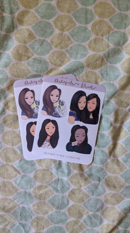 Customised Self Sticker Sheet 4x6" – Turn Your Photos into illustrated Personalized Stickers for Planners, Bullet Journals, and Scrapbooks