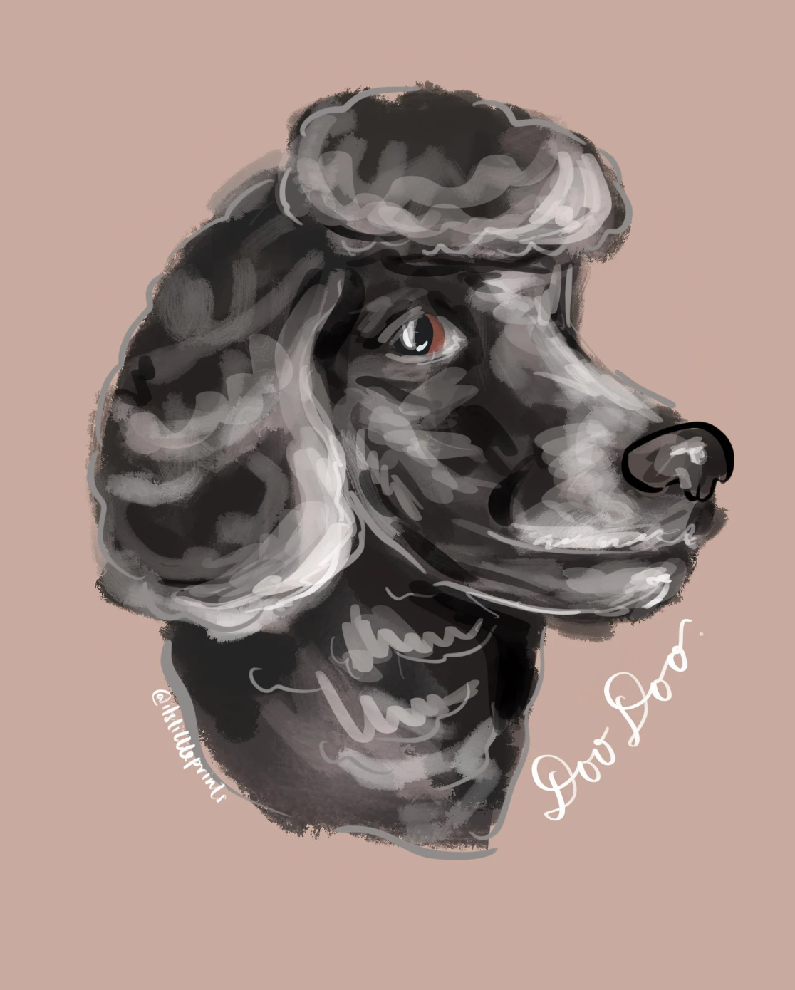 Custom Portrait Illustration Print 4x6" & 2 Diecut Stickers – Personalized Hand-Drawn Art Gift for Weddings, Anniversaries, or Home Décor