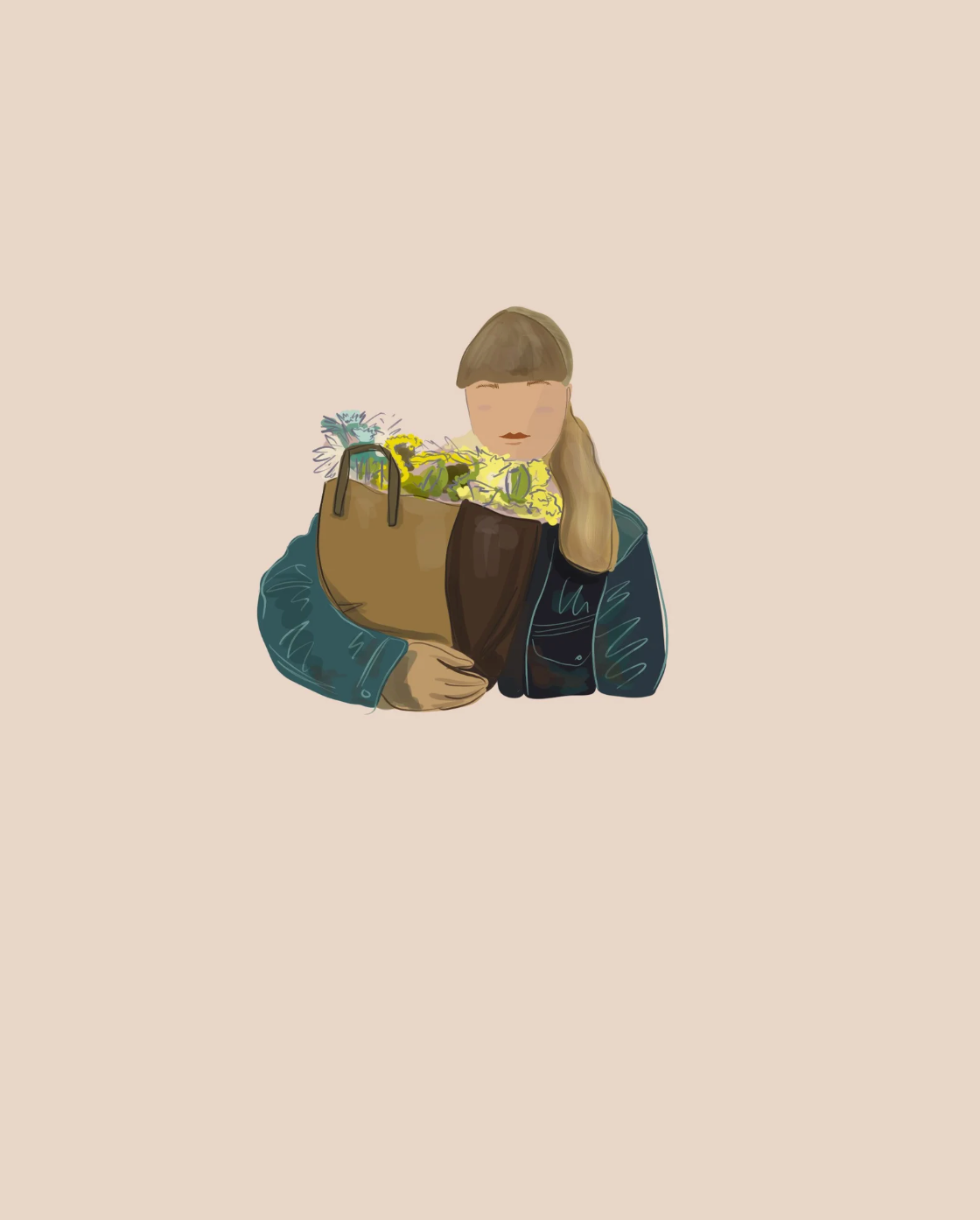 Custom Portrait Illustration Print 4x6" & 2 Diecut Stickers – Personalized Hand-Drawn Art Gift for Weddings, Anniversaries, or Home Décor