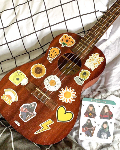 Customised Self Sticker Sheet 4x6" – Turn Your Photos into illustrated Personalized Stickers for Planners, Bullet Journals, and Scrapbooks